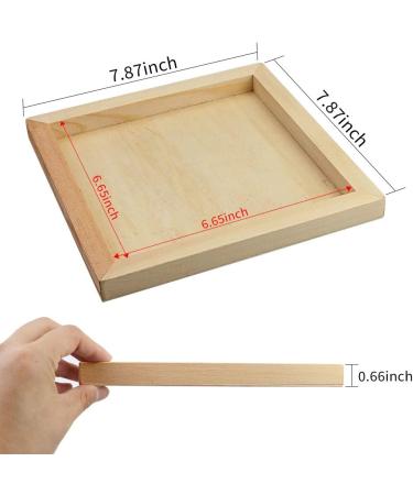 Owevvin 6 Pack 8x8 Inch Unfinished Wood Cradled Canvas Panels for Painting, Drawing, and DIY Crafts - Buy Online on GoSupps.com