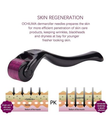 540 Titanium Microneedle Derma Roller Skin Care for Face Facial Wrinkles Hair Loss Stretch Marks Hair Regrowth Micro Needles Professional Microneedling Derma Needling Kit with Case 0.3mm 0.3 mm - Buy Online on GoSupps.com