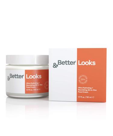 &Better Looks Ultra Hydrating & Nourishing Face and Eye Cream for Men | Non-Greasy | Sustainable and Natural Ingredients | Organic Shea Butter  Avocado Oil  Vitamin E | Plastic-Free | Made in Canada