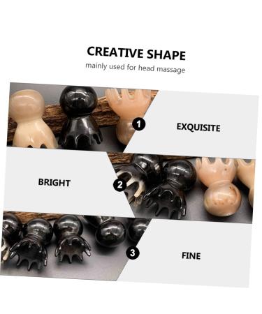 Frcolor Octopus Massage Comb | Portable Handmade Horn Hair Brush for Scalp Scrubbing & Massage | Natural Horn Tool for Beautiful Hair - Buy Online on GoSupps.com