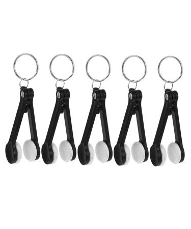 Beavorty 5pcs Glasses Wipe Key Fob Keychain Sun Glasses Sunglass Cleaner Portable Eyeglass Multi Function Cleaning Brush Eyeglasses Cleaning Clip Glasses Cleaning Tool Eyeglasses Cleaner