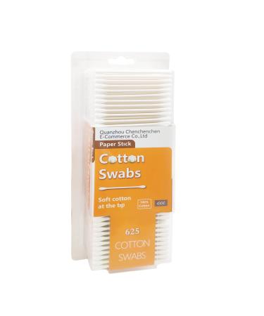 Cotton Swabs with Paper Sticks 625ct, Biodegradable Double Tipped Cotton Buds for Beauty& Personal Care 625pcs - Buy Online on GoSupps.com