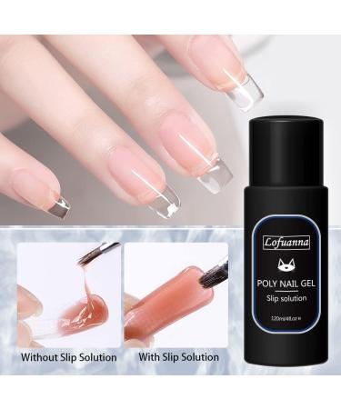 Lofuanna Slip Solution 240ML for Poly Nail Gel - Nail Extension Slip and Brush Conditioner - Nail Builder Gel Liquid for Beginners | SET 1 - Buy Online on GoSupps.com