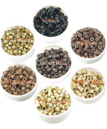 KOCONI 1000Pcs 4.0mm Silicone Micro Rings for I Tip Hair Extensions - Light Brown #11 - Buy Online on GoSupps.com