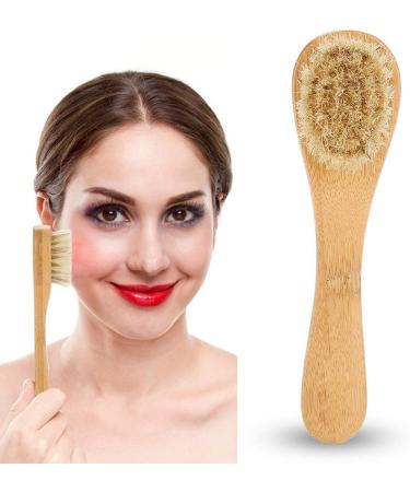 Filfeel Manual Facial Brushes - Wooden Handle Dry Skin Cleaning Tool | Exfoliating Facial Brush for Radiant Skin - Buy Online on GoSupps.com