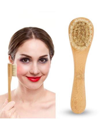 Wooden Face Brush Wood Handle Facial Cleanser Blackheads Nose Scubber Exfoliating Facial Skin Care