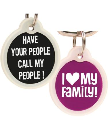 Personalized Funny Dog & Cat Tags | Custom Engraved | Glow in The Dark Silencer | Indoor Cat Only - Buy Online on GoSupps.com