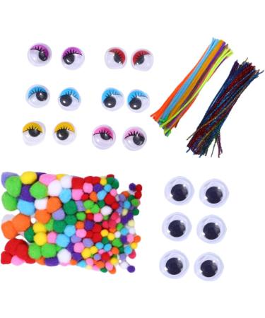 Lurrose 2100 Pcs Diy Twist Stick Glue Eyes Fur Ball Set Stuffed Toy Diy Toys Toddler Cleaners Craft Assorted Colorx3pcs 30X0.5CMx3pcs - Buy Online on GoSupps.com