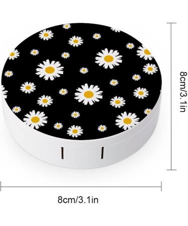 Buy Bagea-Ka White Yellow Daisy Contact Lens Case - Eye Care Kit with Mirror & Tools for Travel & Home - Buy Online on GoSupps.com