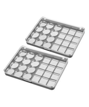VALICLUD Palette De Fards Paupi res Magn tique Vide 2 Pi ces 24 Compartiments En M tal Compacte Rangement Maquillage Professionnel