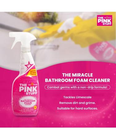 The Pink Stuff The Miracle Bathroom Foam Cleaner Spray 1Pk x 750ml + The Pink Stuff The Miracle Toilet Cleaner Gel 1Pk x 750ml + Our Gift for You: Organza Bag Size: 9x7x0.1cm - Buy Online on GoSupps.com