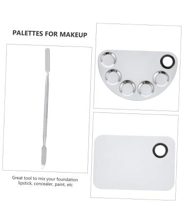 Buy 2 Stainless Steel Makeup Painting & Nail Art Palettes - Versatile Color Mixing Tools for Artists | International Shipping Available - Buy Online on GoSupps.com