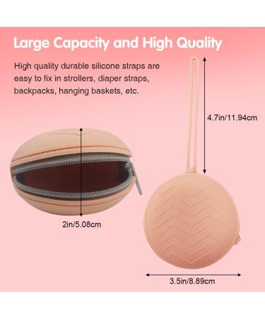 TBusingoto Silicone Pacifier Bag - Waterproof & Portable 2PCs Storage Box for 2 Pacifiers (Apricot + Beans Paste) - Ideal for Travel & Parents - Buy Online on GoSupps.com