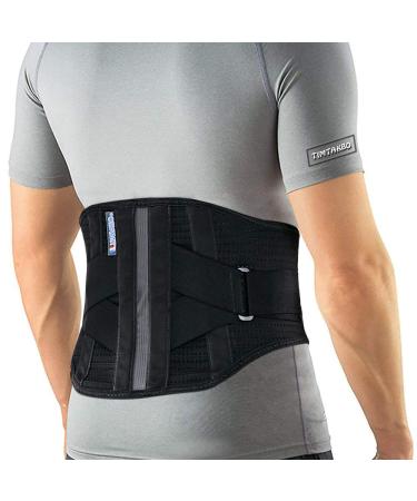 T TIMTAKBO Lower Back Brace W/Removable Lumbar Pad for Men Women Plus Size Herniated Disc Sciatica Scoliosis Waist Pain Relief Lumbar Support Belt(Black-2XL Fit Belly 37.5"-47") Black/Gray 2X-Large (Pack of 1)