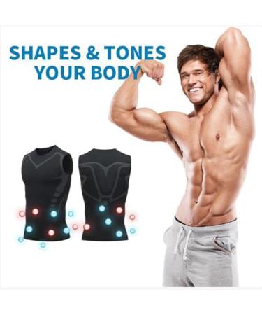 EXPECTSKY Ionic Shaping Vest - Men's Gynecomastia Compression Top for a Perfect Body - White Size S - Buy Online on GoSupps.com
