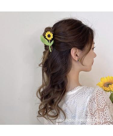 Sunflower Hair Claw Clips for Thick Long Hair - Large Grip Jaw Clips for Women and Girls - Perfect Christmas and Birthday Gifts - Buy Online on GoSupps.com