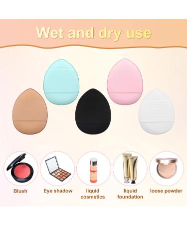 35pcs Finger Puff Mini Makeup Sponges for Foundation, Concealer & Eye Shadow - Soft Beauty Cosmetic Tools (White, Pink, Blue, Black, Skin Colors) - Buy Online on GoSupps.com