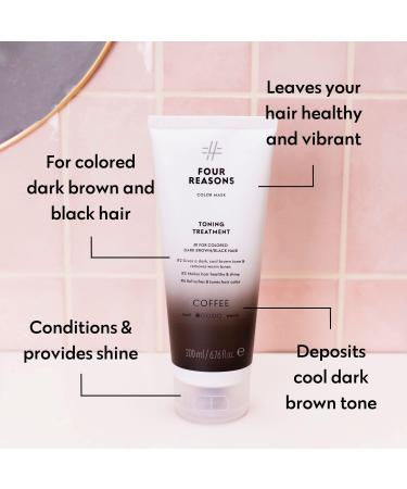 Four Reasons Color Mask in Coffee - Toning Treatment for Color-Treated Hair (27 Colors) | Semi Permanent Vegan Dye - 6.76 fl oz - Buy Online on GoSupps.com