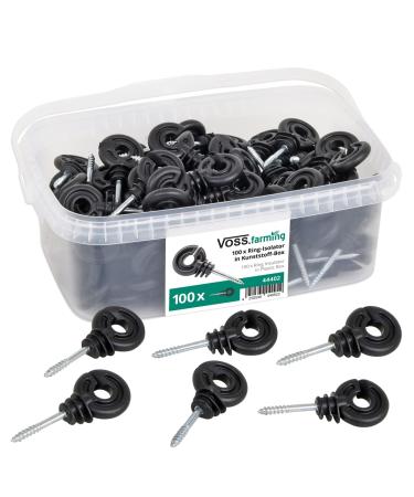 VOSS.farming 100x ring insulator continuous 5.3mm support for pasture fence rope/pasture fence tape insulator