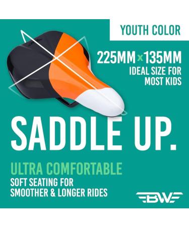 Seafoam Kids Bike Seat | Youth Replacement Saddle | BW Bicycles | Multiple Color Options - Buy Online on GoSupps.com