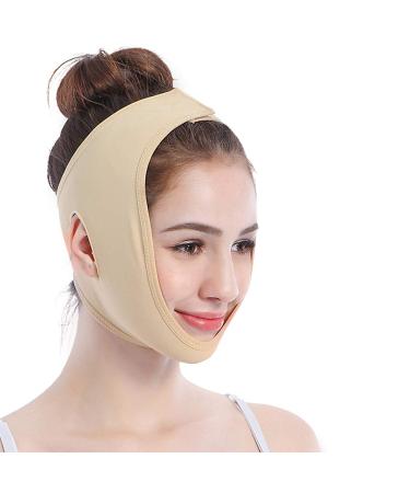 Face Lifting Slimming Belt Facial Cheek V Shape Lift Up Thin Mask Strap Face Line Smooth Breathable Bandage for Men and Women by ANIBBOW (S)