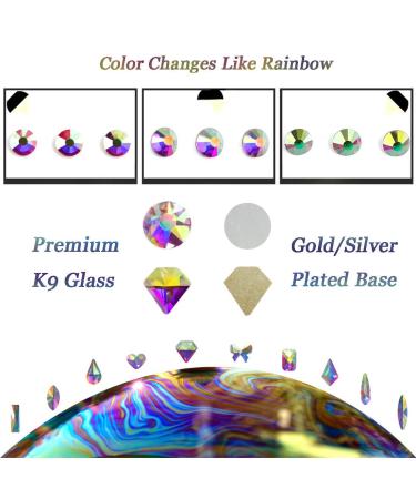 180+1728 Pcs AB Crystal Nail Rhinestones | Flatback Rhinestones for Nails, Art, Clothes & Jewelry - Buy Online on GoSupps.com