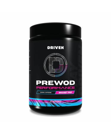 Driven PREWOD Energy Drink Powder 25 Servings - Pre-Workout Supplement wit- Boosts Energy Focus Strength & Endurance for High-Intensity Training (Performace Rocket Pop) Rocket Pop 10.9 Ounce (Pack of 1)