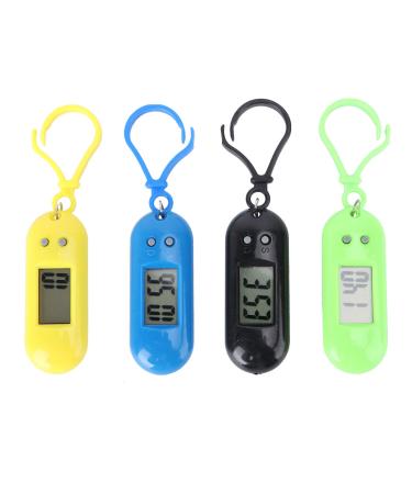 Hemobllo 4 Pcs Keychain Pocket Watch - Mini Key Ring Digital Watch Small Electronic Watch Portable Keychain Watch for Children Kids Students (Random Color, Random Keychain)