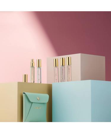 Valentines Day Gifts for Her and Him Perfume Set Pack of 5 - Perfume Sampler Sets for Women & Men with Leather Pouch - 10ml Mini Perfume for Travel Gifts Solo Scent & Layering Fragrances Green - Buy Online on GoSupps.com