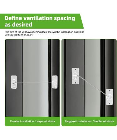 2Pcs Window Restrictors - Versatile Self Adhesive Locks for UPVC Windows, Refrigerators & More - Childproof Safety Cable Lock with Key - Buy Online on GoSupps.com