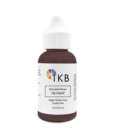 TKB Lip Liquid Color | Liquid Lip Color for TKB Gloss Base  DIY Lip Gloss  Pigmented Lip Gloss and Lipstick Colorant  Moisturizing  Made in USA (1floz (30ml)  Chocolate Brown) Chocolate Brown 1.01 Fl Oz (Pack of 1)