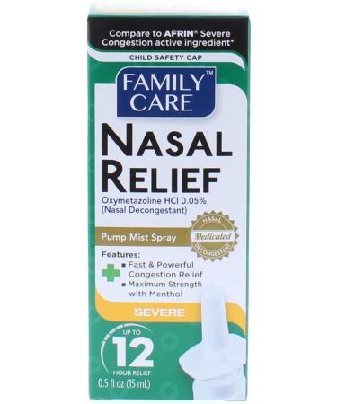 FamilyCare Nasal Relief Spray 3 Pack - Severe Congestion Relief | Anti-drip Pump Mist with Oxymetazoline HCI for 12 Hours - Buy Online on GoSupps.com