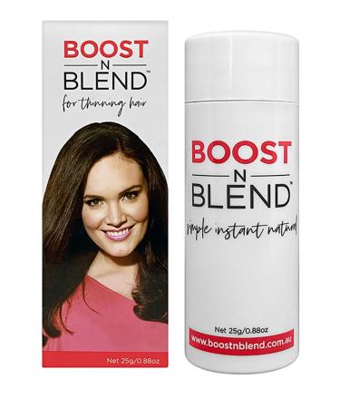 Boost N Blend Scalp Concealer, Hair Powder, Female Hair Fibers for Thinning Hair & Visible Scalp - Hair Volumizer for Women (25g/0.88oz)  The Only Female Cotton Hair Fiber Dark Brown