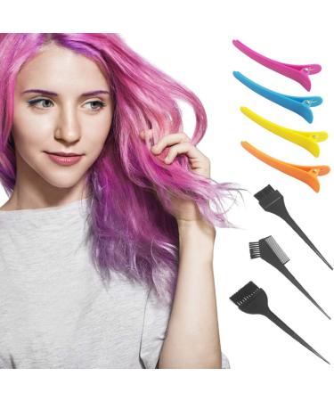 21 Packs Hair Dye Coloring Kit YuCool Dye Brush Comb Mixing Bowl Ear Caps Shower Cap Apron Sectioning Clips and Hairbands for DIY Salon Hair Dye Tool - Buy Online on GoSupps.com