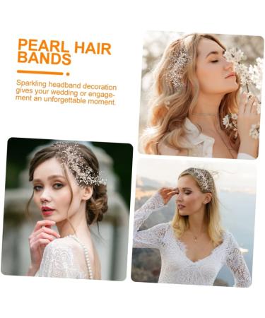 Didiseaon Braided Pearl Hair Comb Wedding Hair Clips Rhinestone Hair Clip Hair Clip for Wedding Bridal Headpiece Crystal Hair Accessories Headwear Abs White Dress Bride Hair up - Buy Online on GoSupps.com