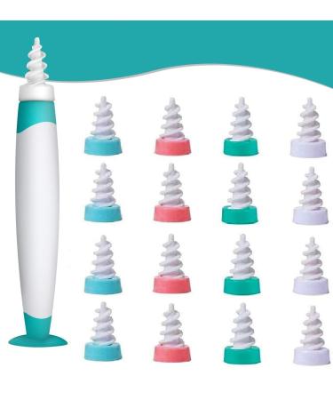 Ear Wax Remover Tool Ear Wax Removal Cleaner Ear Cleaning Kit for Adults and Children (Green)