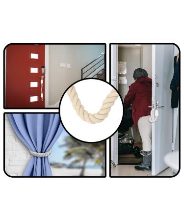 ZoeTekway Cotton Door Stop Handle | White Door Cord Clamp for Child & Pet Finger Protection | International Shipping Available - Buy Online on GoSupps.com