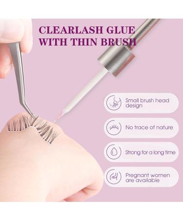 Eyelash Glue Clear False Lashes Glue Waterproof Lash Glue Strong Hold Fast Drying Lashes Glue Individual Cluster Lash Glue Latex Free Adhesive - Buy Online on GoSupps.com