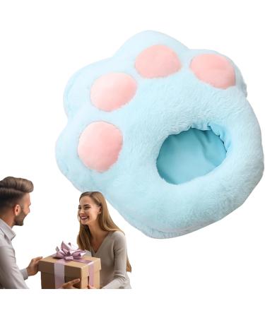 Aznever Rechargeable Foot Warmer - Heated Sweet Heating Pillows & Warm Shoes | Katzfoten Winter Foot Warmers for Office Bedroom & Travel - USB Blue Cat-Clawed Model - Buy Online on GoSupps.com