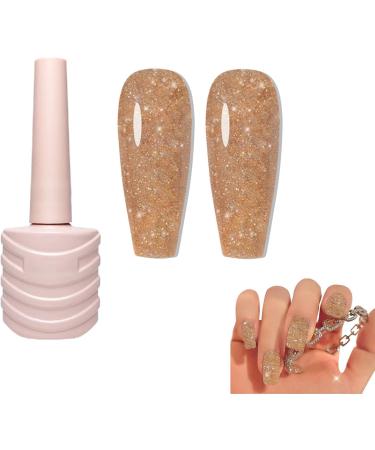 Sparkly Shiny Gel Nail Polish - Reflective Gel Nail Polish Charming Gel Nail Polish Art Varnish Manicure Soak Off LED Lamp for Beginners at Colorful Broken Drill Glue 02 - Buy Online on GoSupps.com