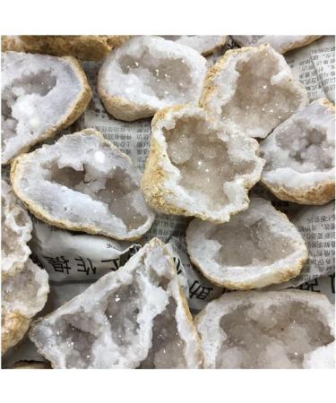Natural Crystal Rough Natural White Agate Geode Slice Quartz Crystal Cluster MineralsCrystal Home Decoration for Decoration Stone Generator HOMEZHOU 2pcs - Buy Online on GoSupps.com