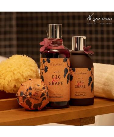 Di Palomo Vegan Wild Fig & Grape Bathing Bubbles 300ml - Foaming Bubble Bath & Luxury Shower Gel, Nourishing Skin Care, Gifts for Her - Buy Online on GoSupps.com