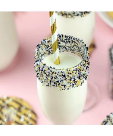 New Years Sprinkles for Cookie Decorating Fancy Sanding Sugar Sprinkles for Cake Decorating Edible Cake Decorations Ice Cream Toppings Cake Sprinkles in White Silver Black Gold Sprinkles for Baking Ball Drop - Buy Online on GoSupps.com