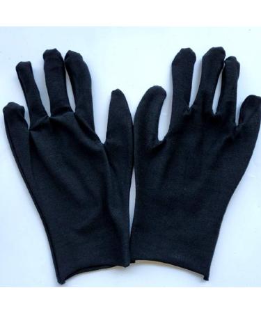 Milists 12 Pairs Cotton Gloves - Black Moisturizing & Jewelry Inspection Gloves (Size M) - Soft Thin Protection for Cosmetics & Coins - Ideal for International Shipping - Buy Online on GoSupps.com