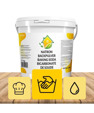 Solup Natron Powder 5kg - High-Quality Soda Powder for Cleaning & Baking | Sodium Hydrogen Carbonate | International Shipping - Buy Online on GoSupps.com