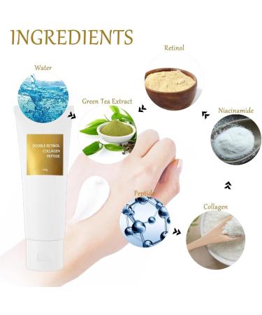 VhoMes Double Retinol & Collagen Peptide Treatment Peptide Firming Anti-aging Facial Moisturizes Cream Reduces Fine Lines for All Skin Types. - Buy Online on GoSupps.com