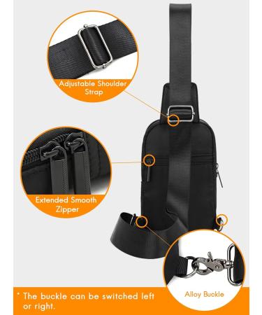 ZXK Co Sling Bag for Men - Waterproof & Durable Crossbody Bag | Small Black Breast Pocket for Cycling Running & Commuting - Buy Online on GoSupps.com