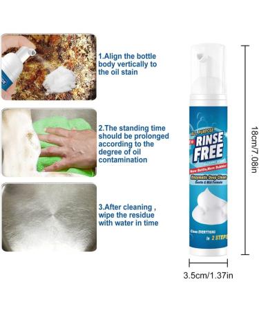 Powerful Rinse-Free Bubble Cleaner All Purpose Bubble Cleaner Kitchen Deep Cleaning Spray Powerful Stain Removal Kit Kitchen For Car and House Bathroom 3.52 oz (pack of 1) - Buy Online on GoSupps.com