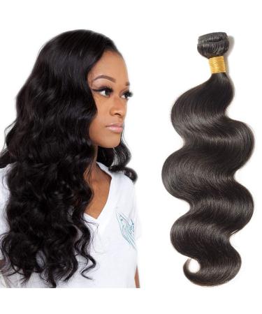 SEGO 10A Brazilian Human Hair Bundles Virgin Weave Body Wave 100% Unprocessed Brazilian Human Hair Natural Black 22"- 1 Bundle