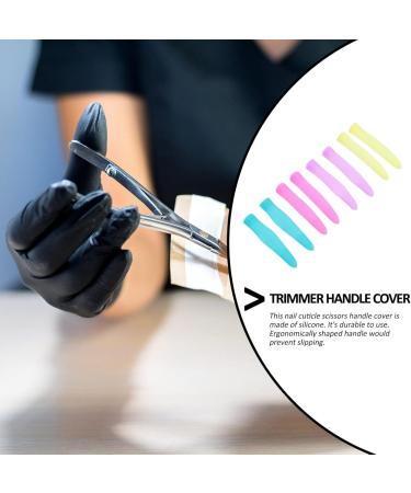 FRCOLOR 4 Pairs Cuticle Nipper Handle Sleeve Siliconescissors Cover Embroidery Scissors with Scissors Handle Nail Scissors Sewing Non-Slip Silicone Cover Silica Gel - Buy Online on GoSupps.com